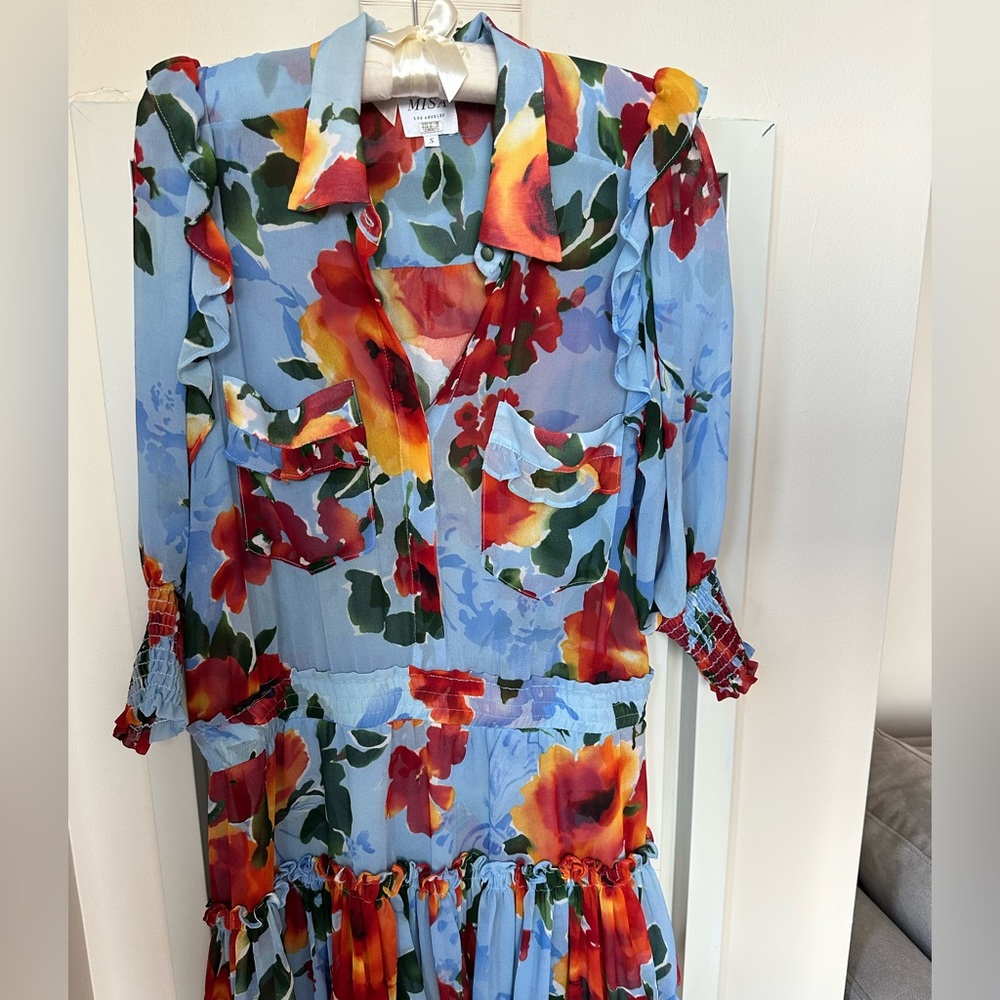 MISA Los Angeles worn only once dress. Size small . Gorgeous ruffle details .